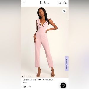 LEILANI MAUVE RUFFLED JUMPSUIT